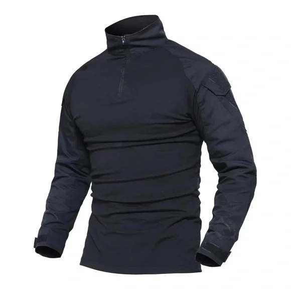 MAGCOMSEN Men's Tactical Military 1/4 Zip Long Sleeve Shirt with Pockets XL - Picture 3 of 7